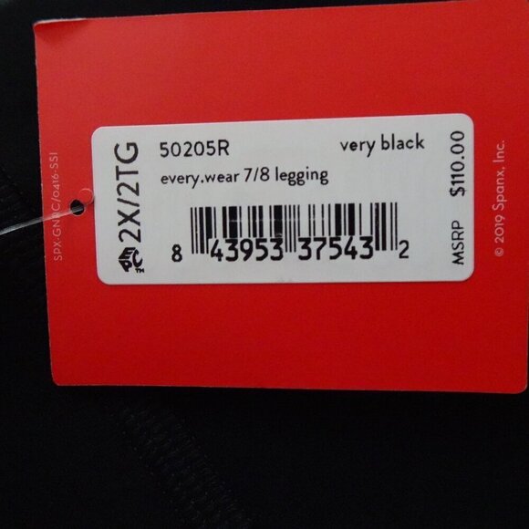 Spanx Shapewear Leggings Size 2X Highwaist Every Wear 7/8 Very Black 5025R - Picture 8 of 10